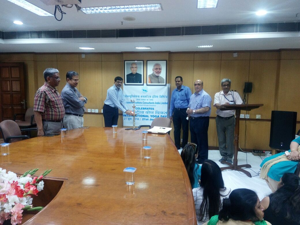4th international yoga day celebration at TCIL Bhawan and SCOPE.